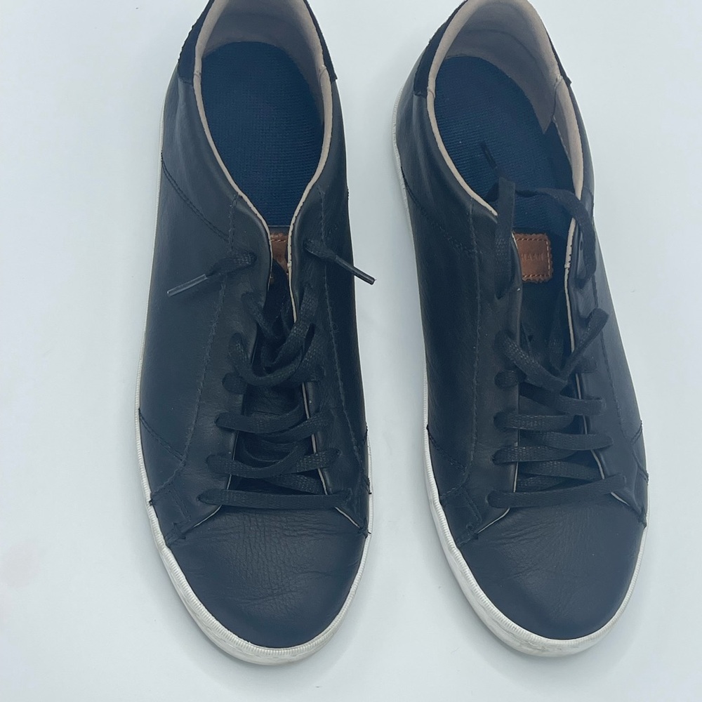 Cole Haan Womens Black Leather Casual Sneakers